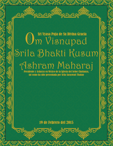 2015 Vyasa Puja Ashram Maharaja